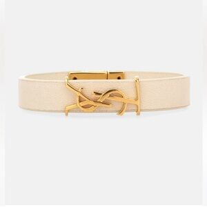 Yves Saint Laurent Single Wrap Leather bracelet